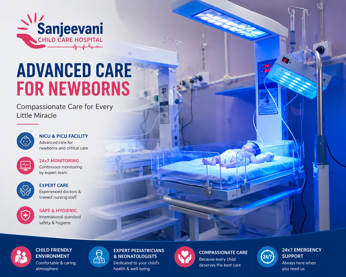 Advanced newborn care and NICU facility