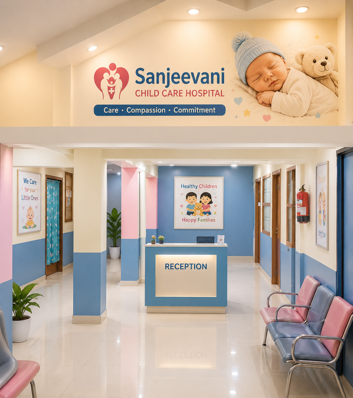 Child-friendly hospital interior